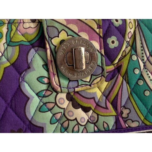 Vera Bradley Heather Pattern Turnlock Lightweight Wallet - Picture 2 of 14